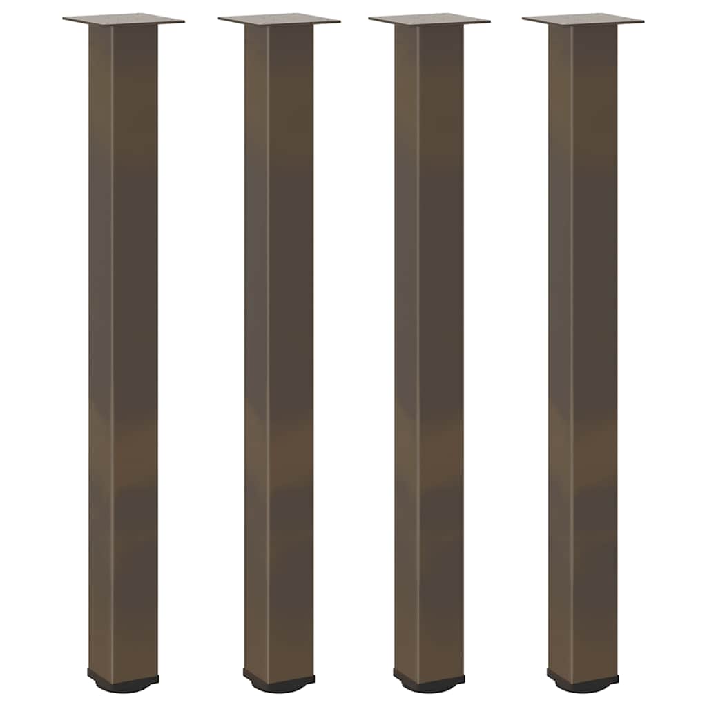 Pés para mesa de bar 4 peças aço natural 90-92 cm aço