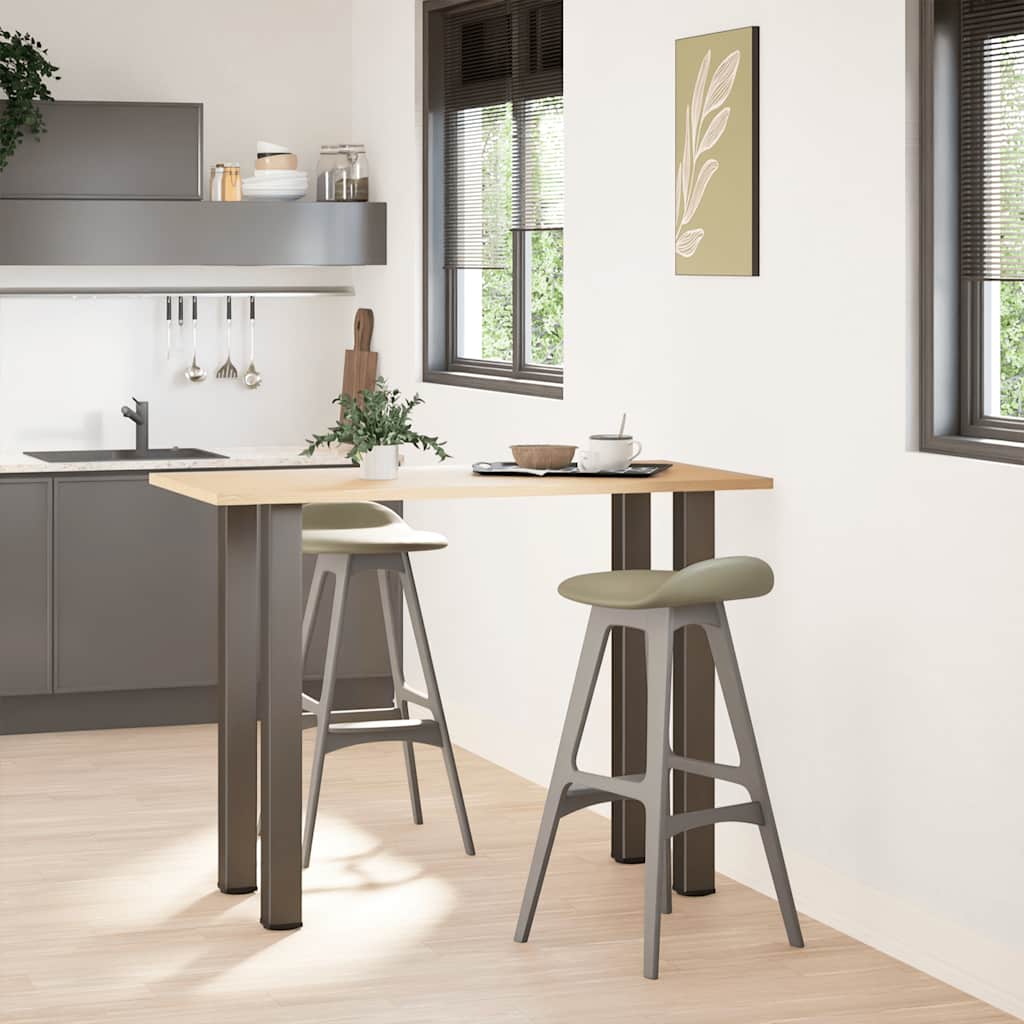Pés para mesa de bar 4 peças aço natural 90-92 cm aço