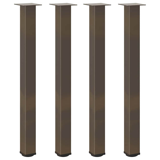 Pés para mesa de bar 4 peças aço natural 100-102 cm aço
