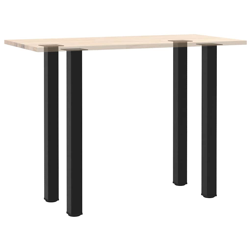 Pés para mesa de bar 4 peças, preto, 110-112 cm, aço