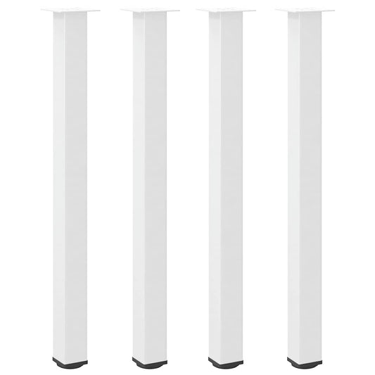 Pés para mesa de bar 4 peças, branco, 110-112 cm, aço