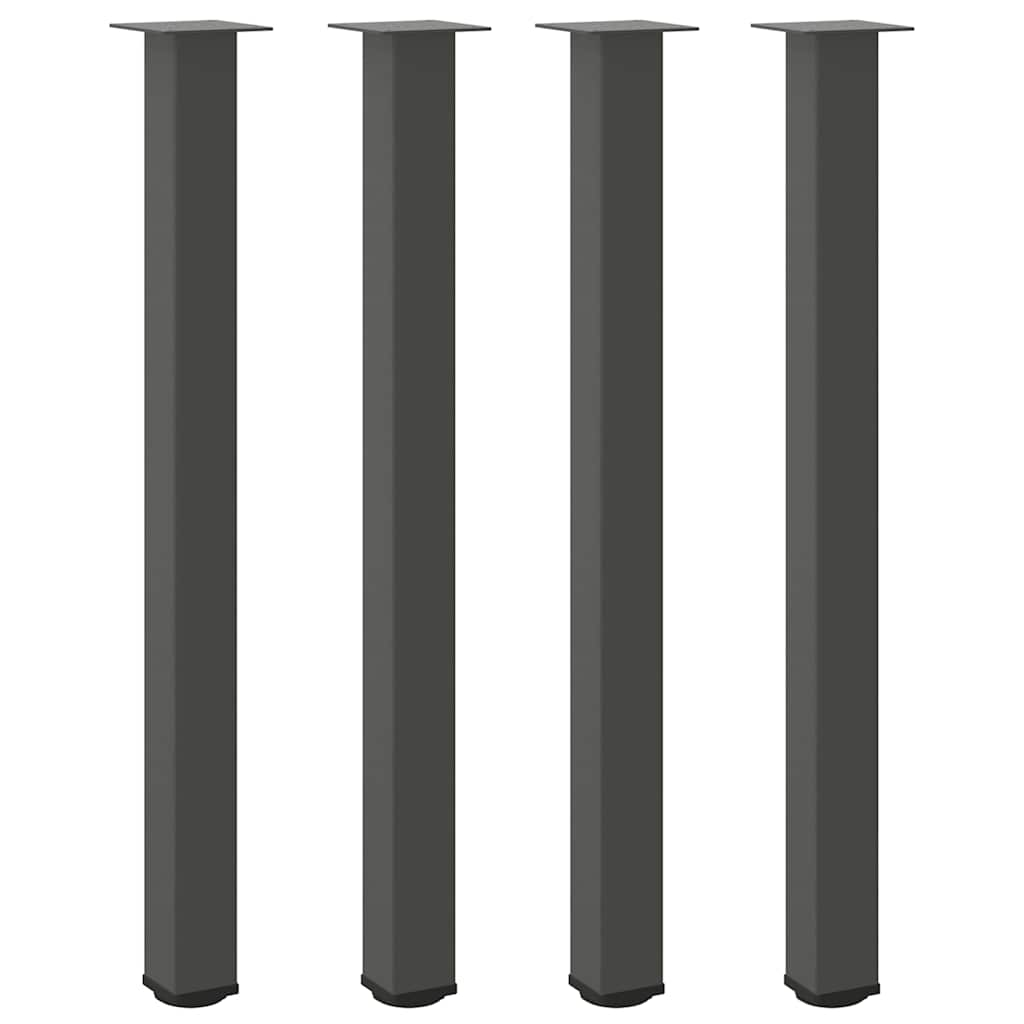 Pés para mesa de bar 4 peças antracite 110-112 cm aço