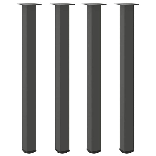 Pés para mesa de bar 4 peças antracite 110-112 cm aço