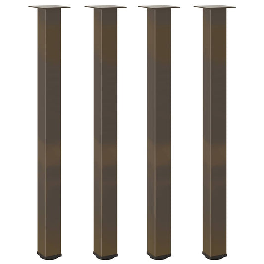 Pés para mesa de bar 4 peças aço natural 110-112 cm aço