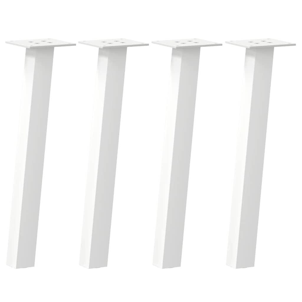 Pés para mesa de centro 4 peças, branco, 42 cm, aço