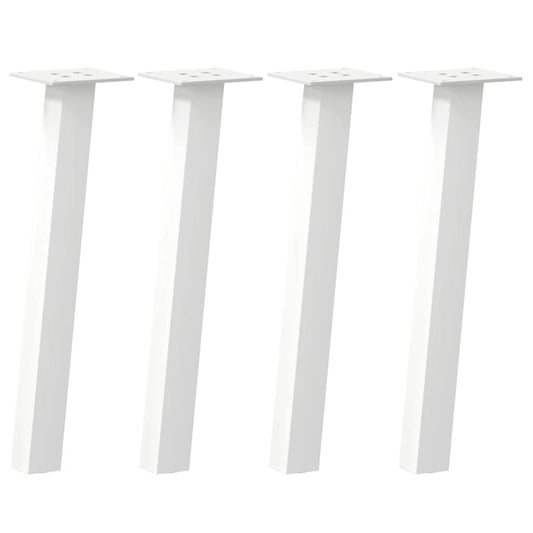 Pés para mesa de centro 4 peças, branco, 42 cm, aço