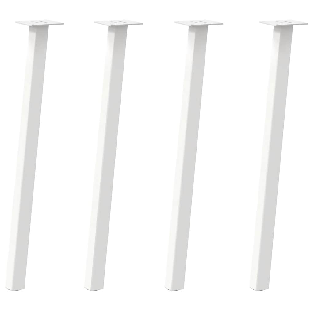 Pés de mesa de console 4 peças, branco, 72 cm, aço