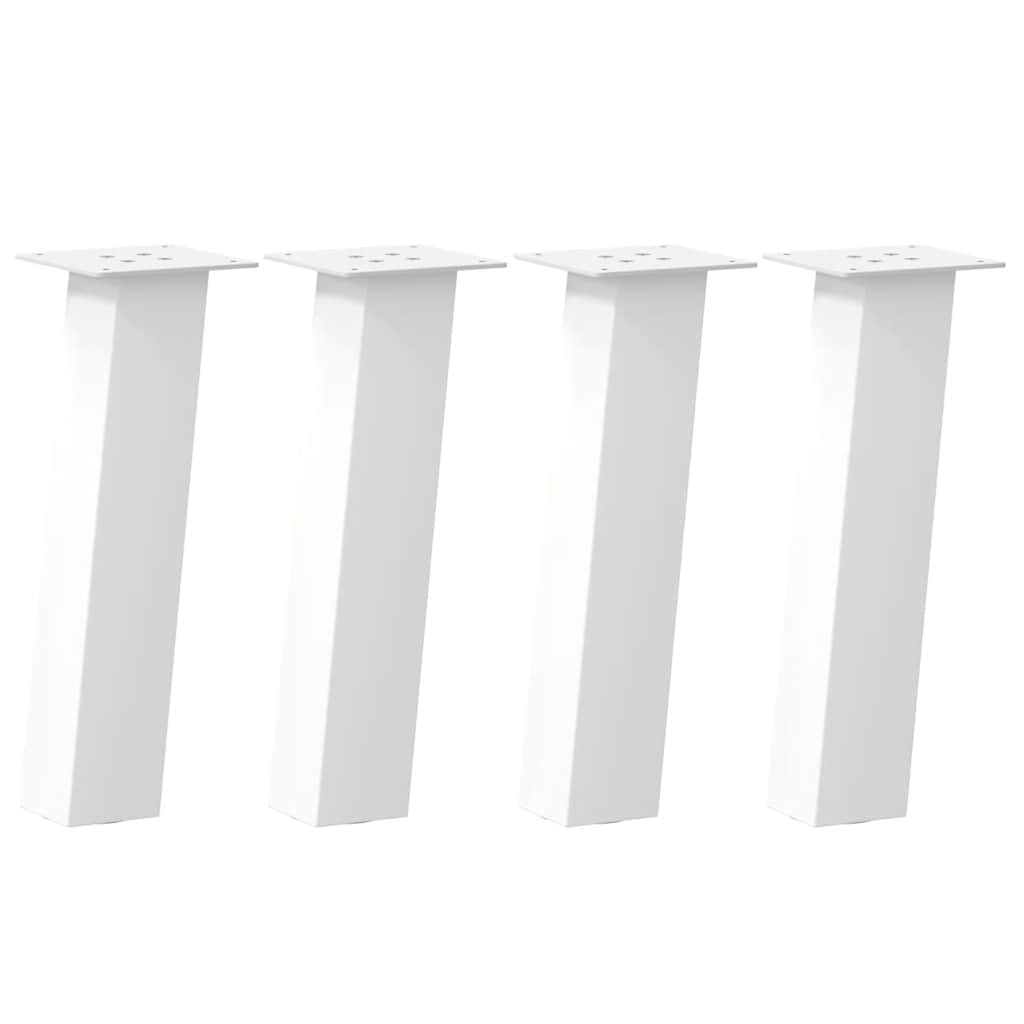 Pés para mesa de centro 4 peças, branco, 42 cm, aço