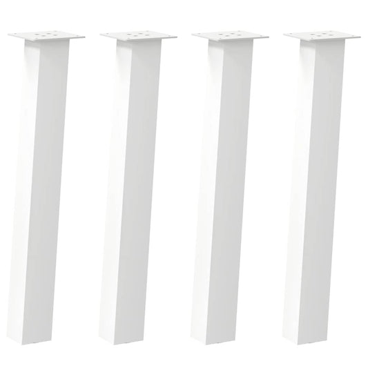 Pés de mesa de console 4 peças, branco, 72 cm, aço