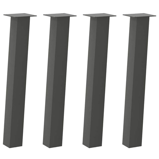 Pés de mesa de console 4 peças antracite 72 cm aço
