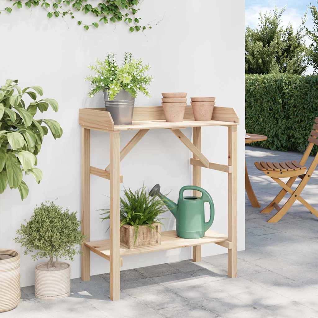 Suportes para plantas com prateleira Castanho 75 x 40 x 90 cm