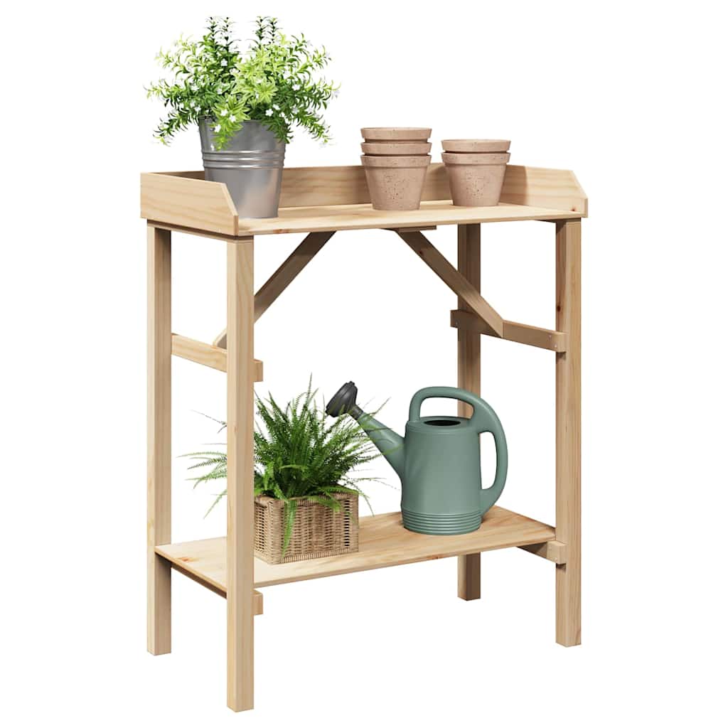 Suportes para plantas com prateleira Castanho 75 x 40 x 90 cm