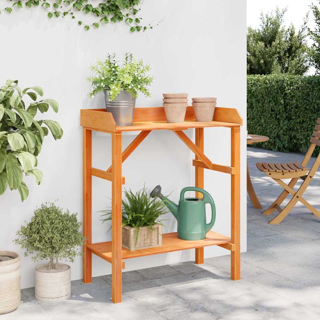 Suportes para plantas com prateleira Castanho 75 x 40 x 90 cm