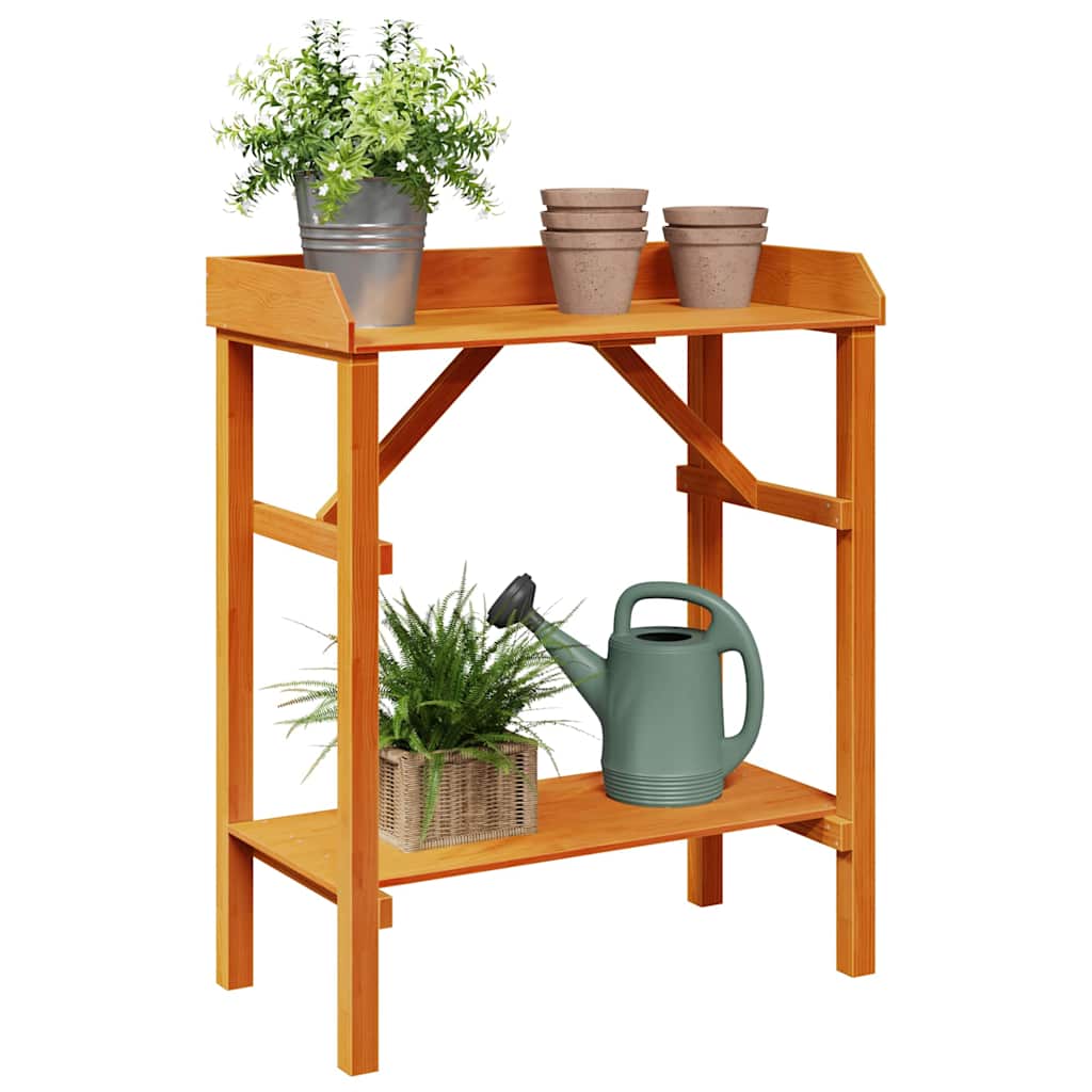 Suportes para plantas com prateleira Castanho 75 x 40 x 90 cm