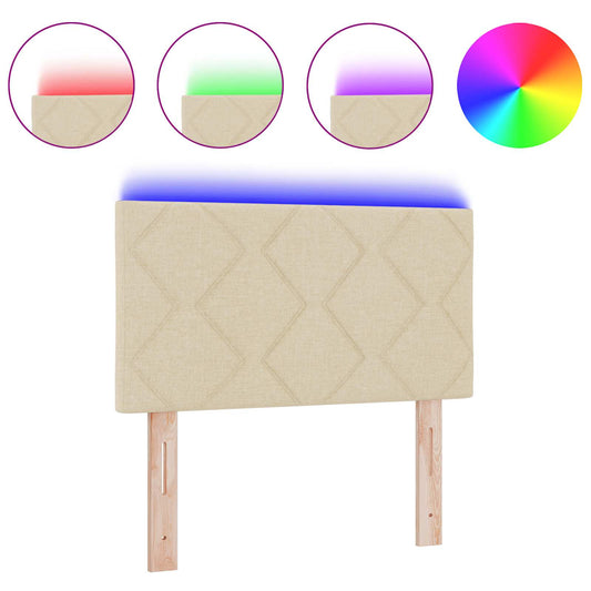 Cabeceira Creme 80 cm tecido