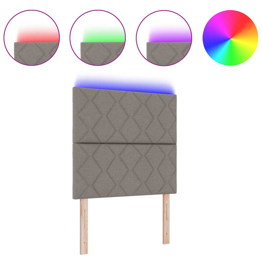 Cabeceira Cinzento-acastanhado 100 cm tecido