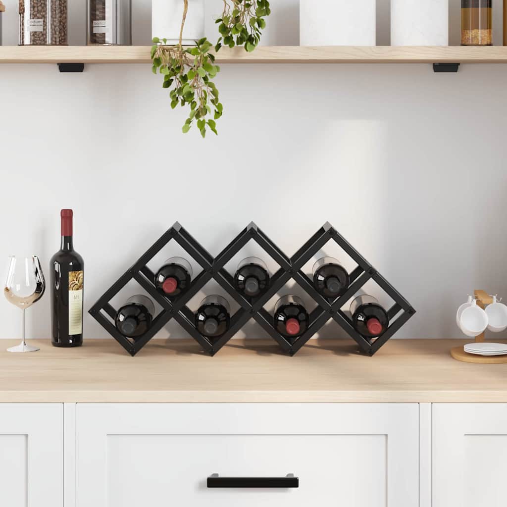 Escorredor de Vinho Preto 63 x 16.5 x 25 cm Aço revestido a pó