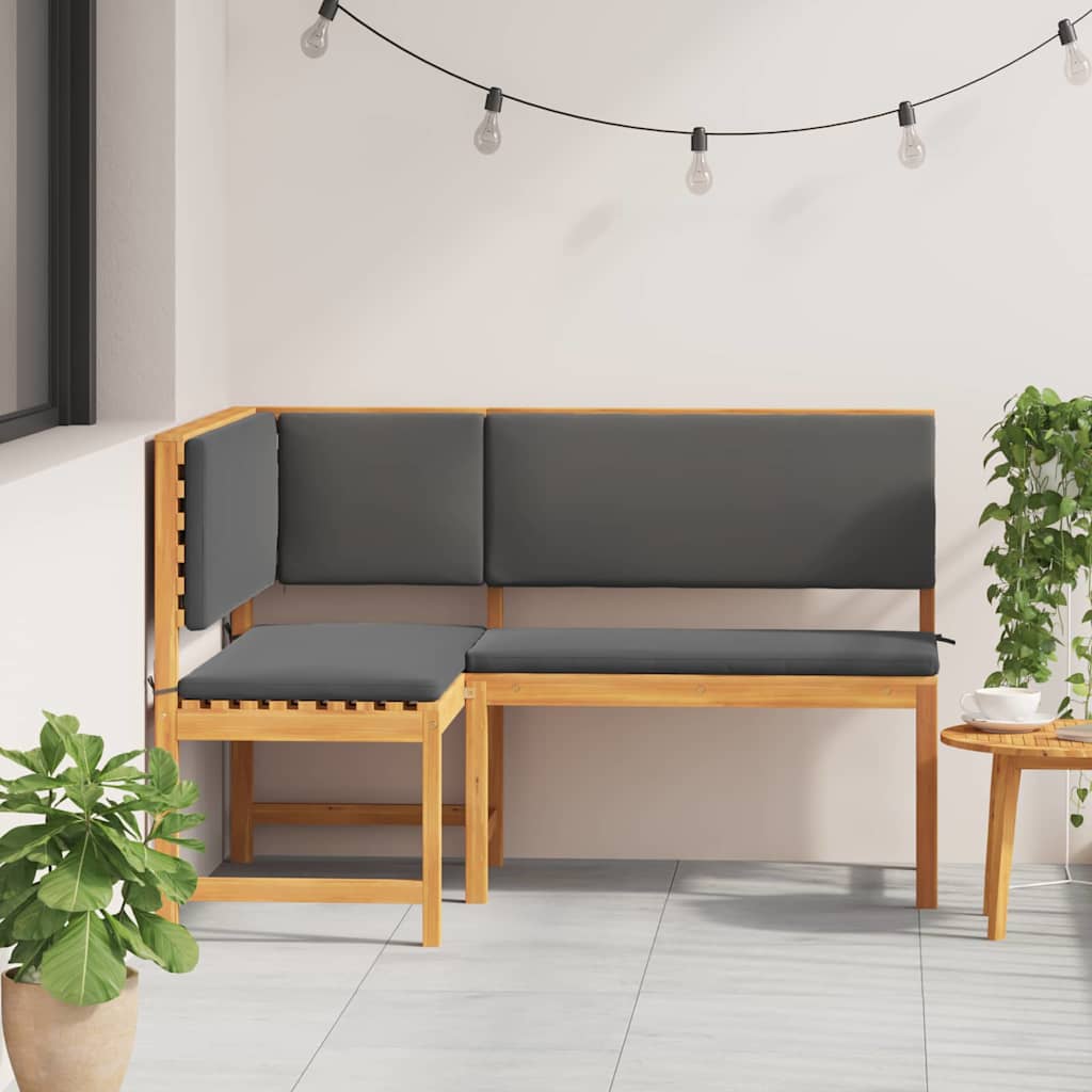 Banco de canto de jardim Castanho 140 x 100 x 91cm