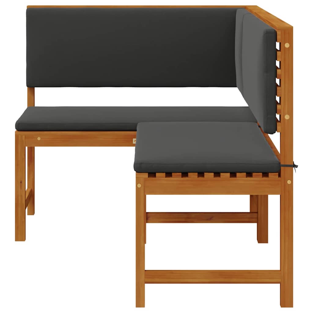 Banco de canto de jardim Castanho 140 x 100 x 91cm