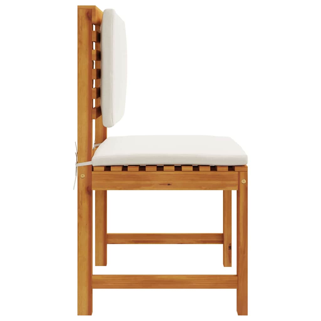 Cadeira de Jardim Sem Braços 2 pcs Castanho 50 x 50 x 91cm