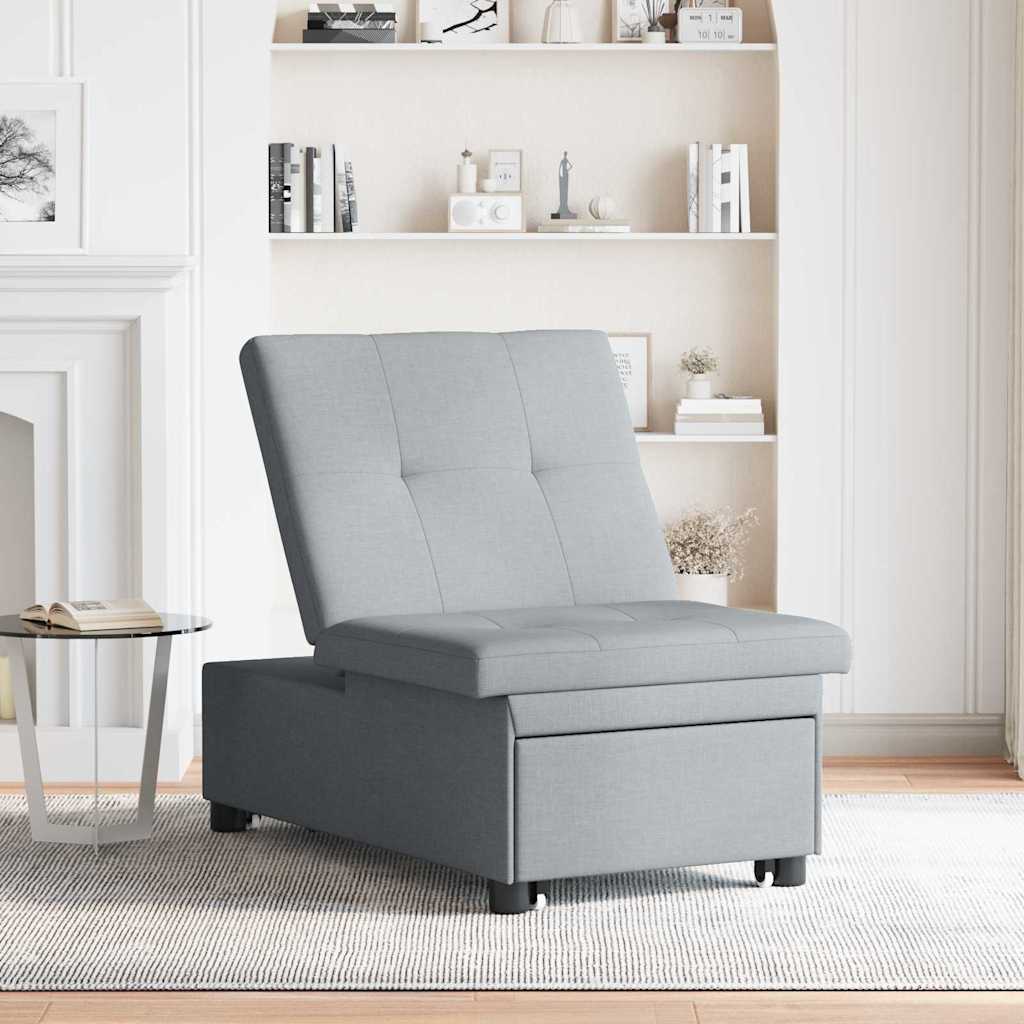 Sofá-Cama Cinzento-claro 194 x 67 x 37 cm tecido
