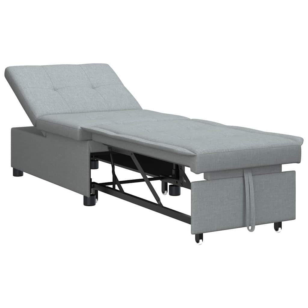 Sofá-Cama Cinzento-claro 194 x 67 x 37 cm tecido