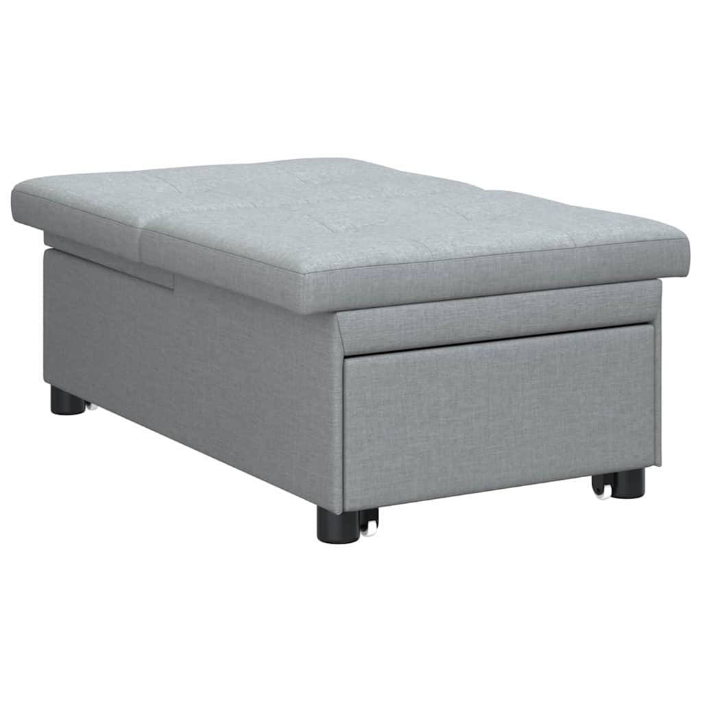 Sofá-Cama Cinzento-claro 194 x 67 x 37 cm tecido