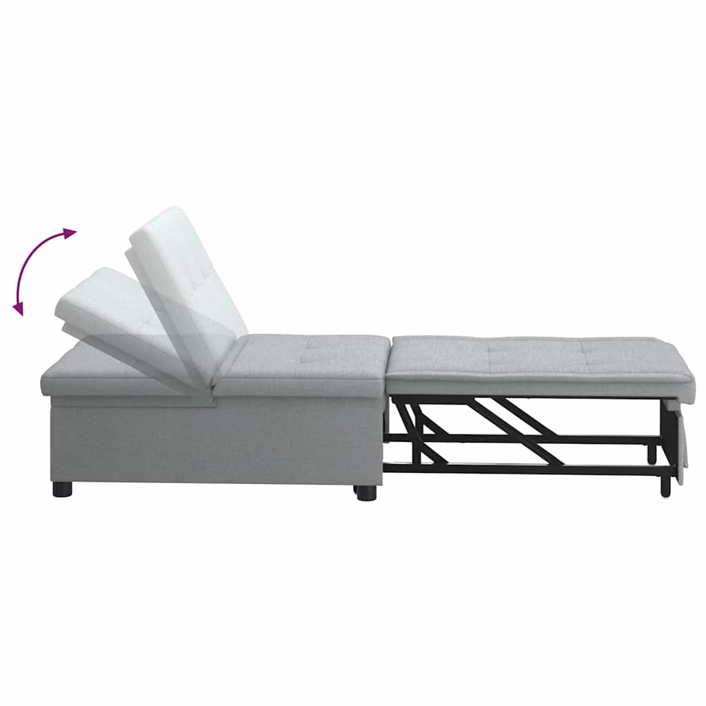 Sofá-Cama Cinzento-claro 194 x 67 x 37 cm tecido