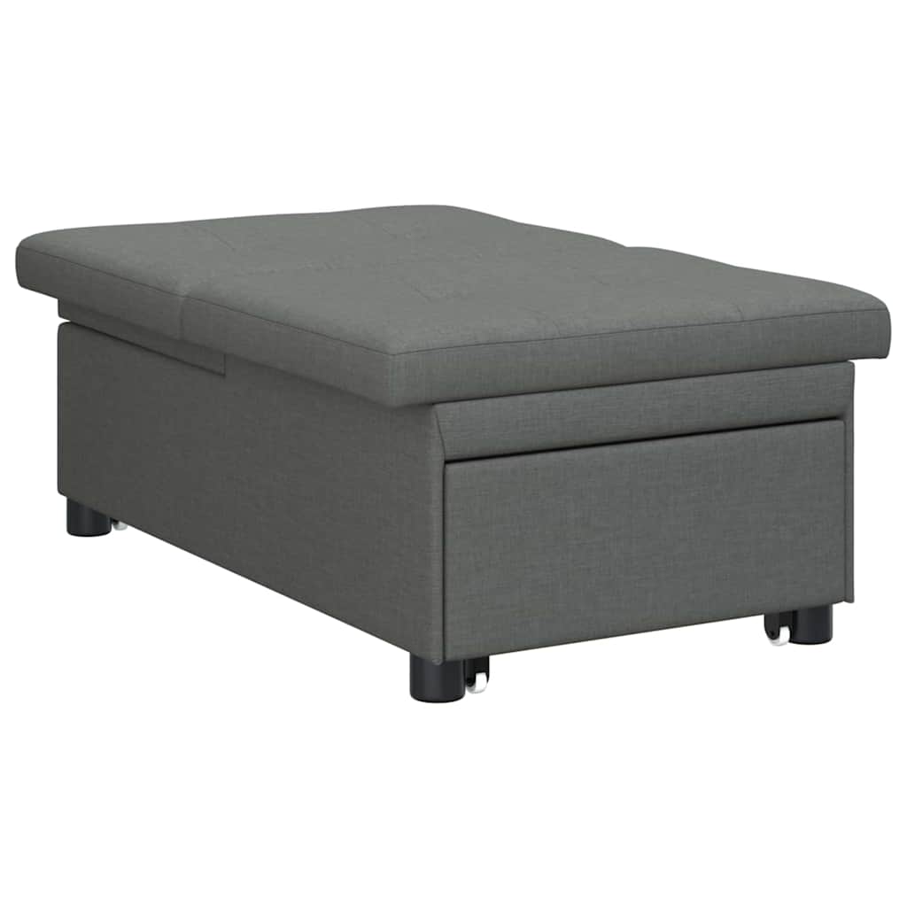 Sofá-Cama Cinzento escuro 194 x 67 x 37 cm tecido