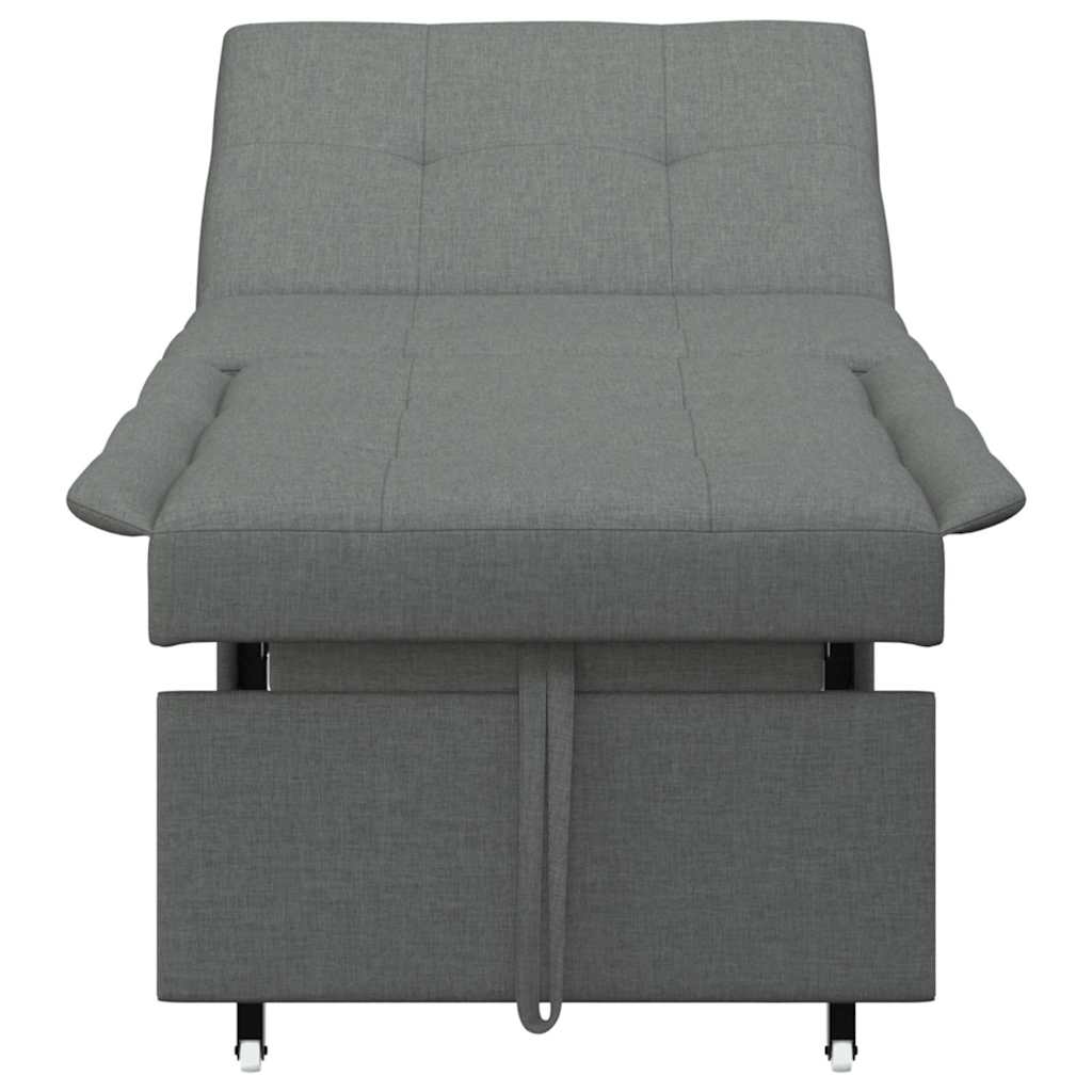 Sofá-Cama Cinzento escuro 194 x 67 x 37 cm tecido