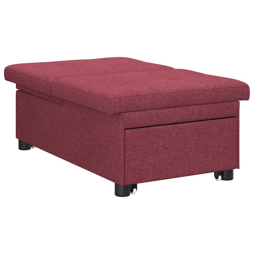 Sofá-Cama Vermelho 194 x 67 x 37 cm tecido