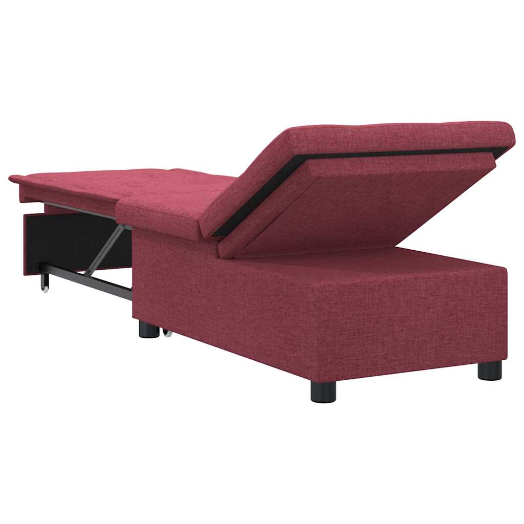 Sofá-Cama Vermelho 194 x 67 x 37 cm tecido