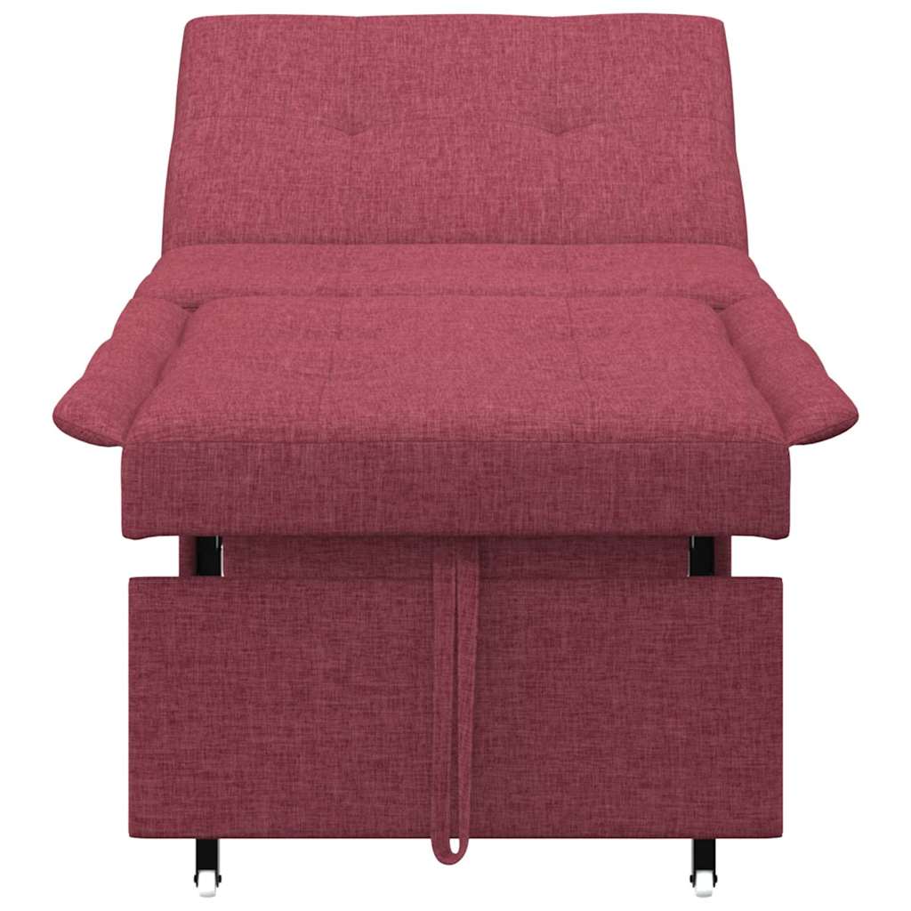 Sofá-Cama Vermelho 194 x 67 x 37 cm tecido