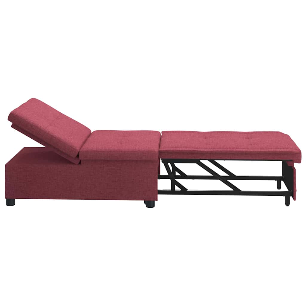 Sofá-Cama Vermelho 194 x 67 x 37 cm tecido