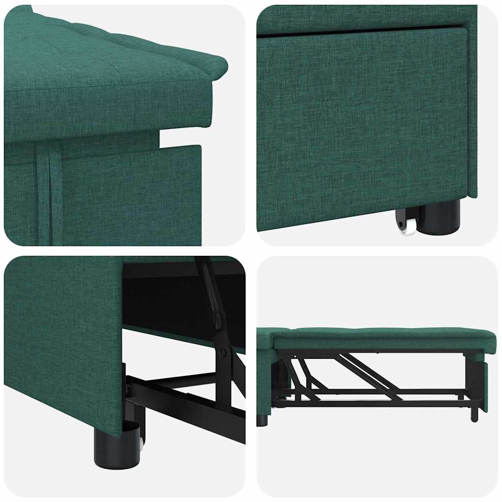 Sofá-Cama Verde-escuro 194 x 67 x 37 cm tecido