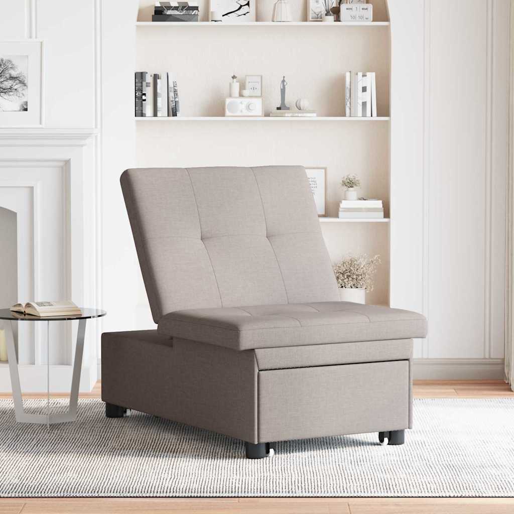 Sofá-Cama Cinzento-acastanhado 194 x 67 x 37 cm tecido
