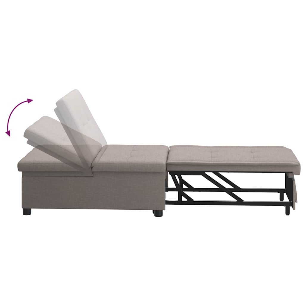 Sofá-Cama Cinzento-acastanhado 194 x 67 x 37 cm tecido