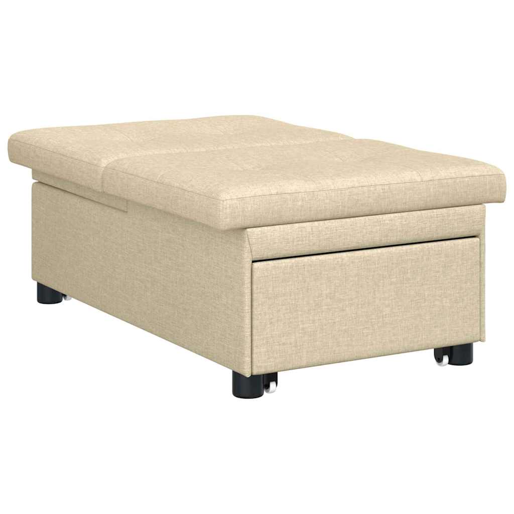 Sofá-Cama Creme 194 x 67 x 37 cm tecido