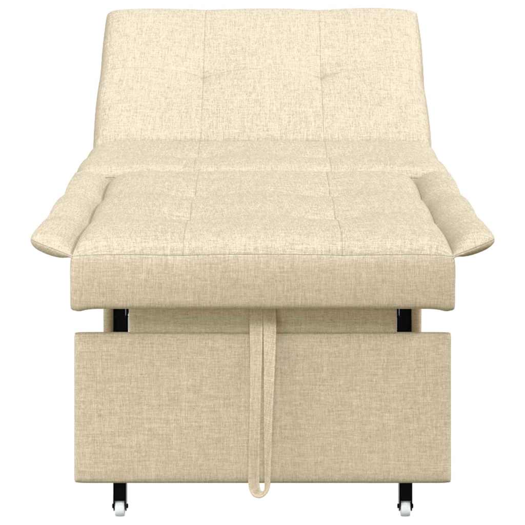 Sofá-Cama Creme 194 x 67 x 37 cm tecido