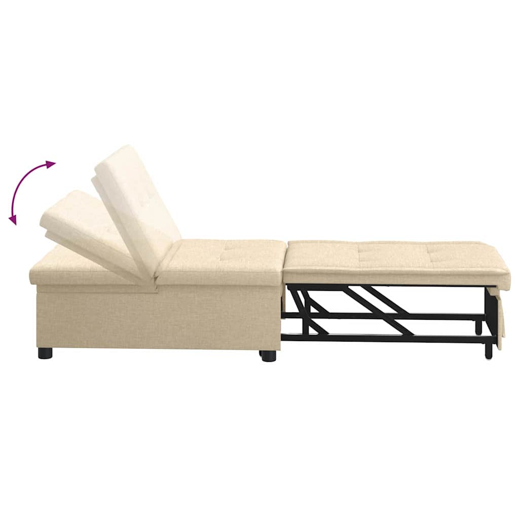 Sofá-Cama Creme 194 x 67 x 37 cm tecido