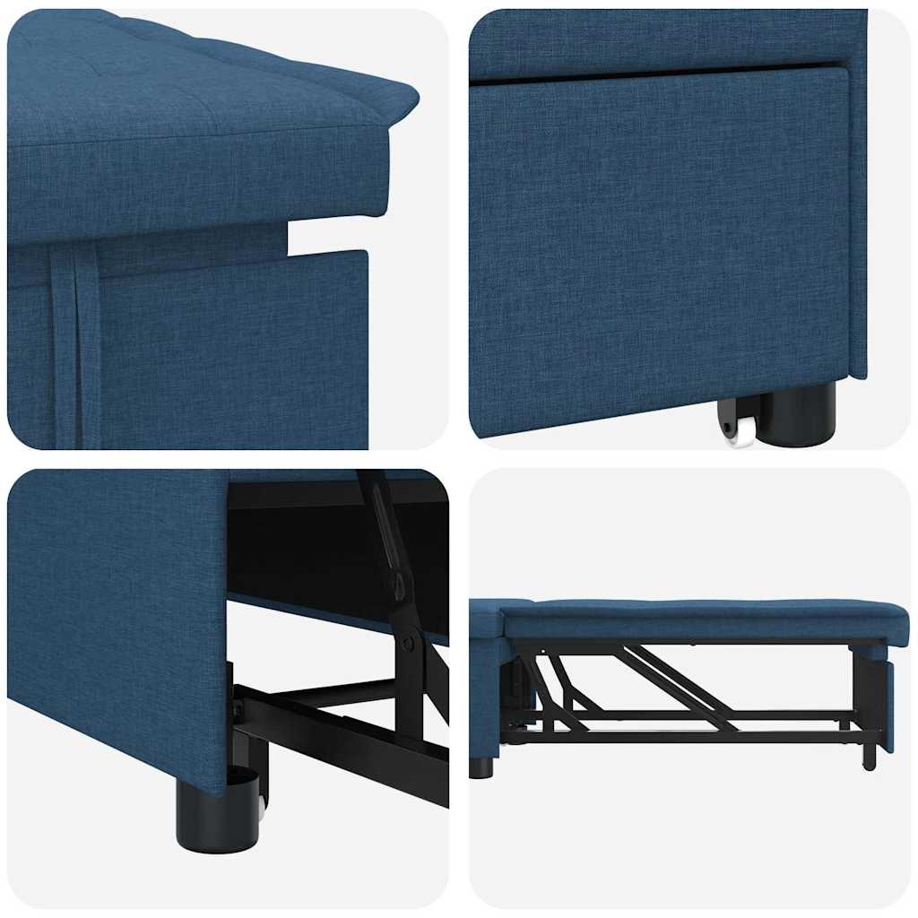 Sofá-Cama Azul 194 x 67 x 37 cm tecido