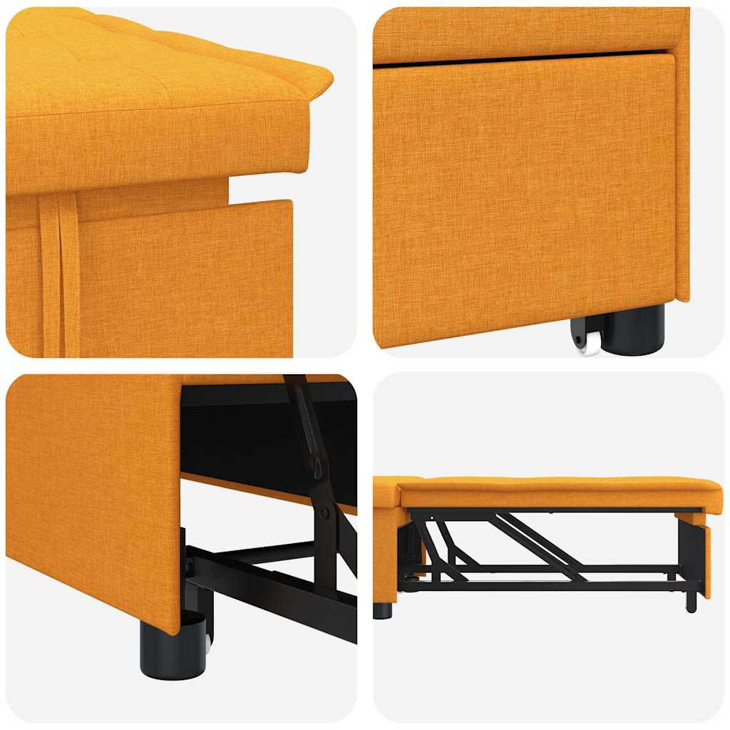 Sofá-Cama Amarelo-escuro 194 x 67 x 37 cm tecido