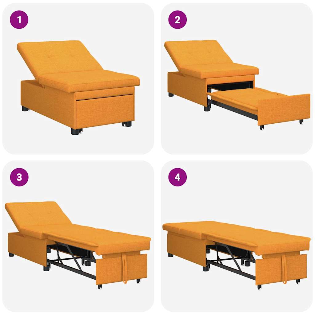 Sofá-Cama Amarelo-escuro 194 x 67 x 37 cm tecido