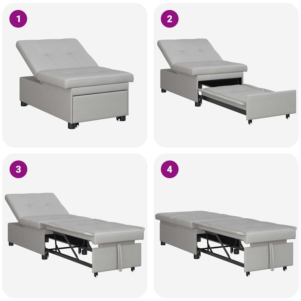 Sofá-Cama Cinzeto 194 x 67 x 37 cm tecido