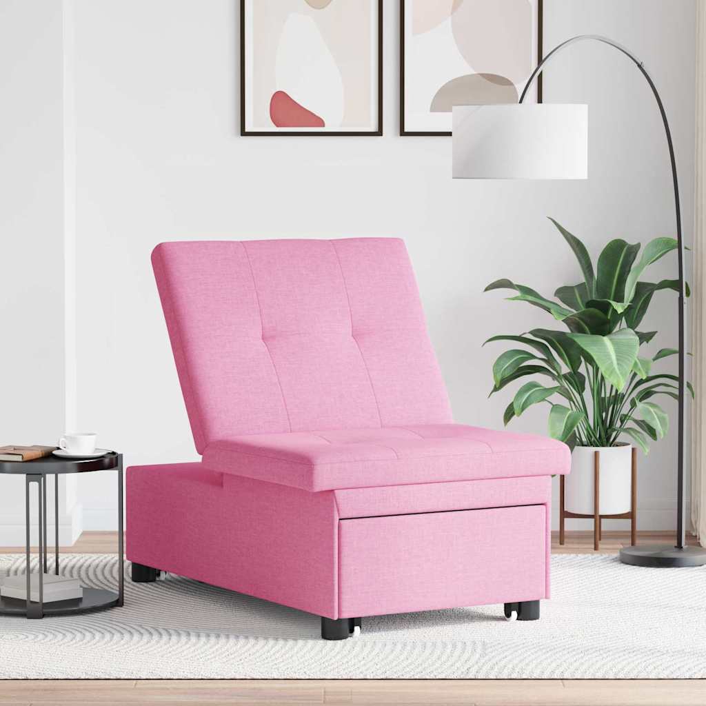Sofá-Cama Rosa 194 x 67 x 37 cm tecido