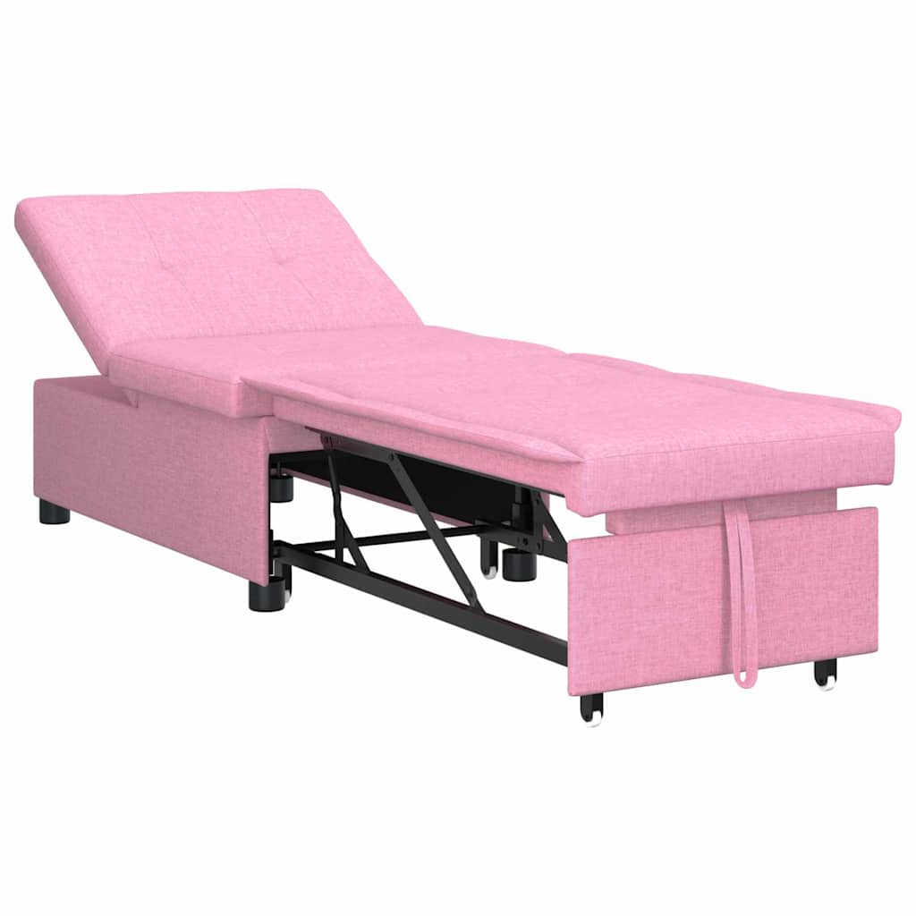 Sofá-Cama Rosa 194 x 67 x 37 cm tecido