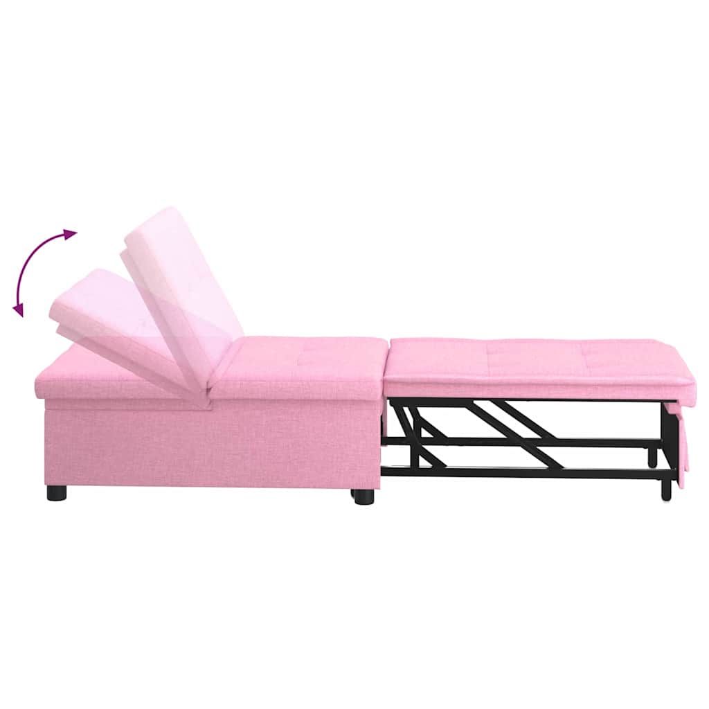Sofá-Cama Rosa 194 x 67 x 37 cm tecido