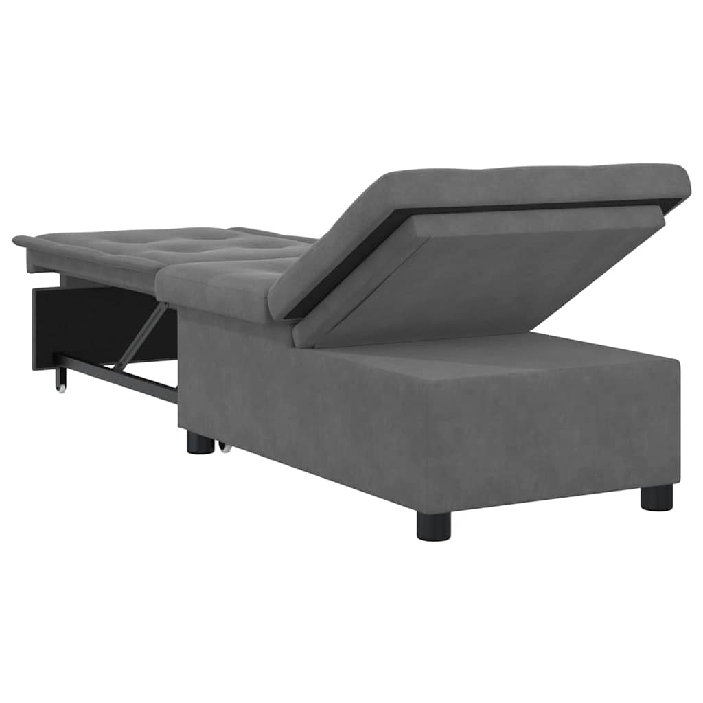 Sofá-Cama Cinza Escuro 67 x 194 x 82 cm
