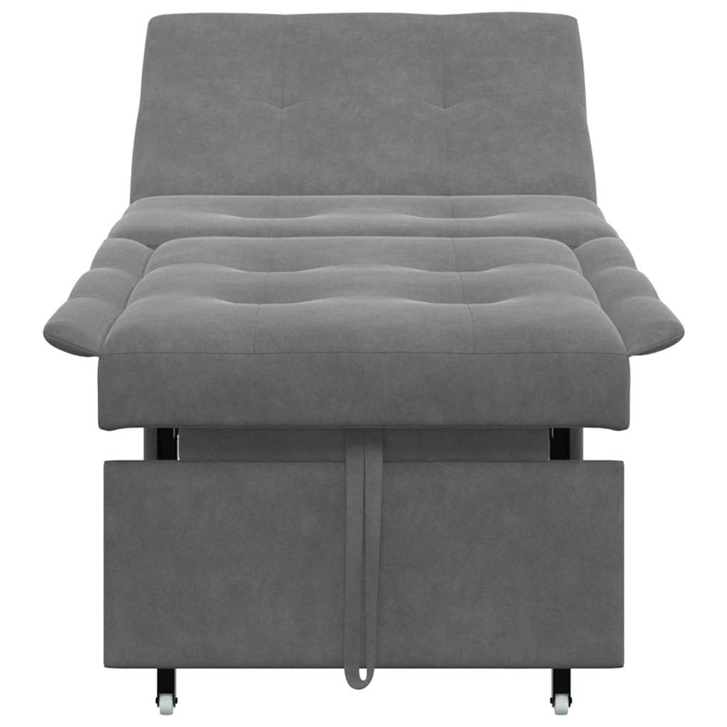 Sofá-Cama Cinza Escuro 67 x 194 x 82 cm