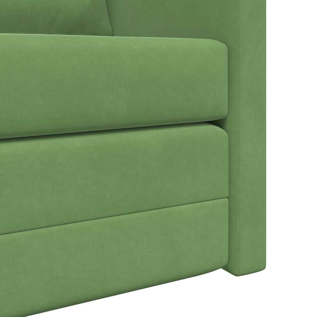 Sofá-Cama com almofada Verde claro 122 x 70 x 60 cm Veludo